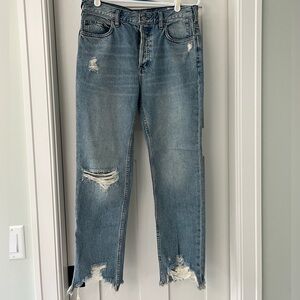 Free People Mid Rise Mom Jean-Size 27